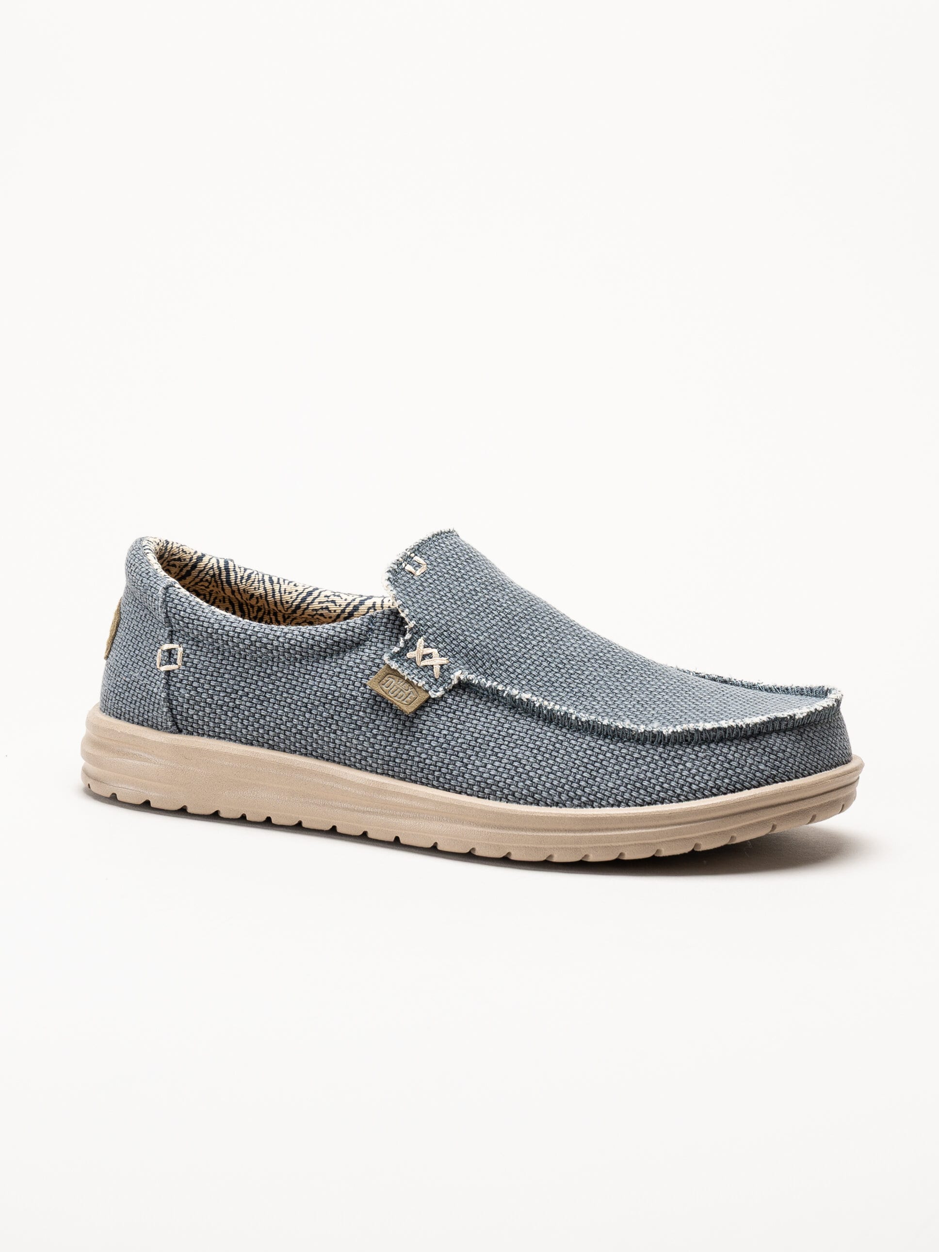 Hey Dude - Mikka Braided - Blå slip on sko i canvas