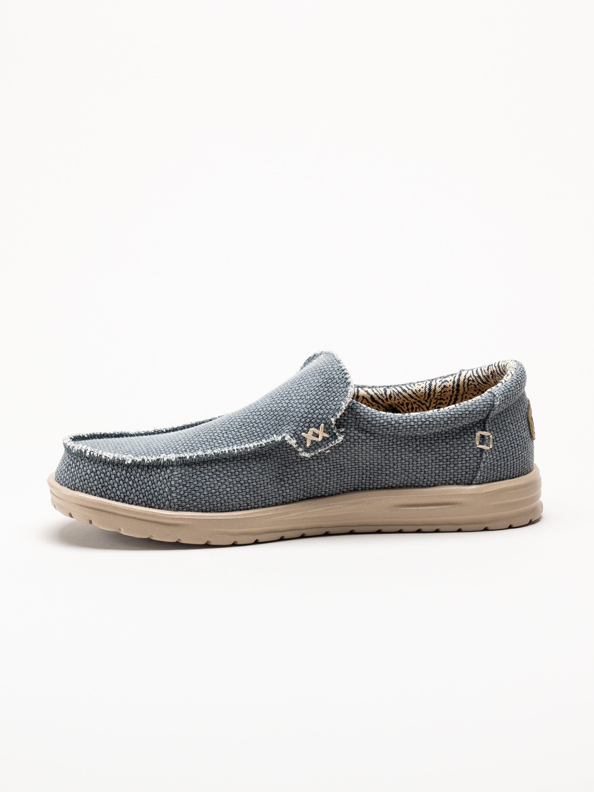 Hey Dude - Mikka Braided - Blå slip on sko i canvas
