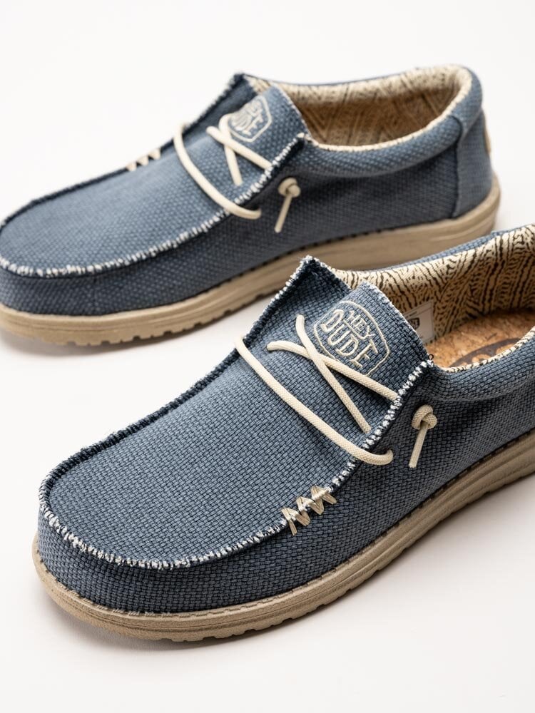 Hey Dude - Wally Braided - Blå snörskor i textil