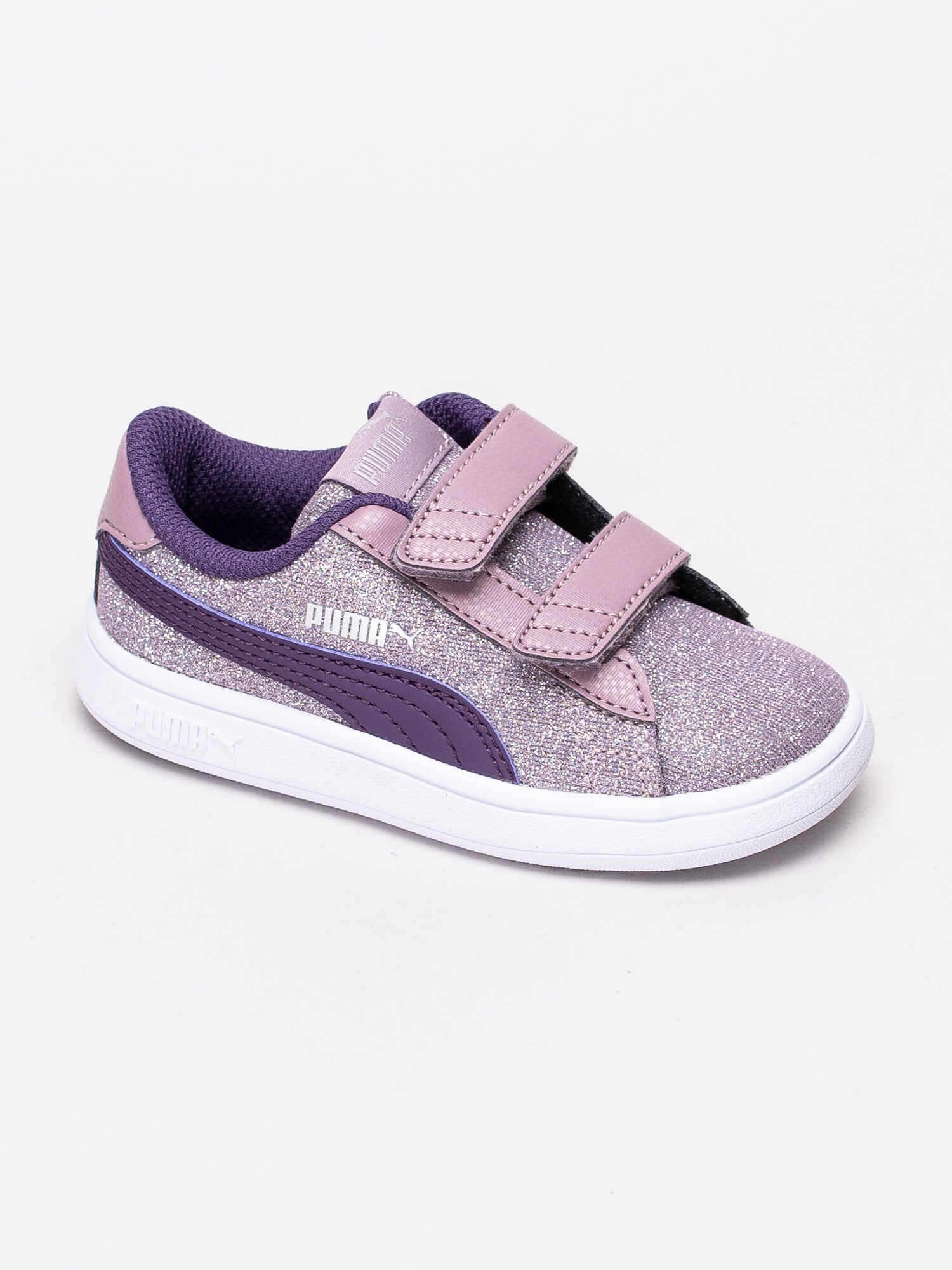 56191087 Puma Smash v2 Glitz Glam V I 367380-06 lila glittriga sneakers-1