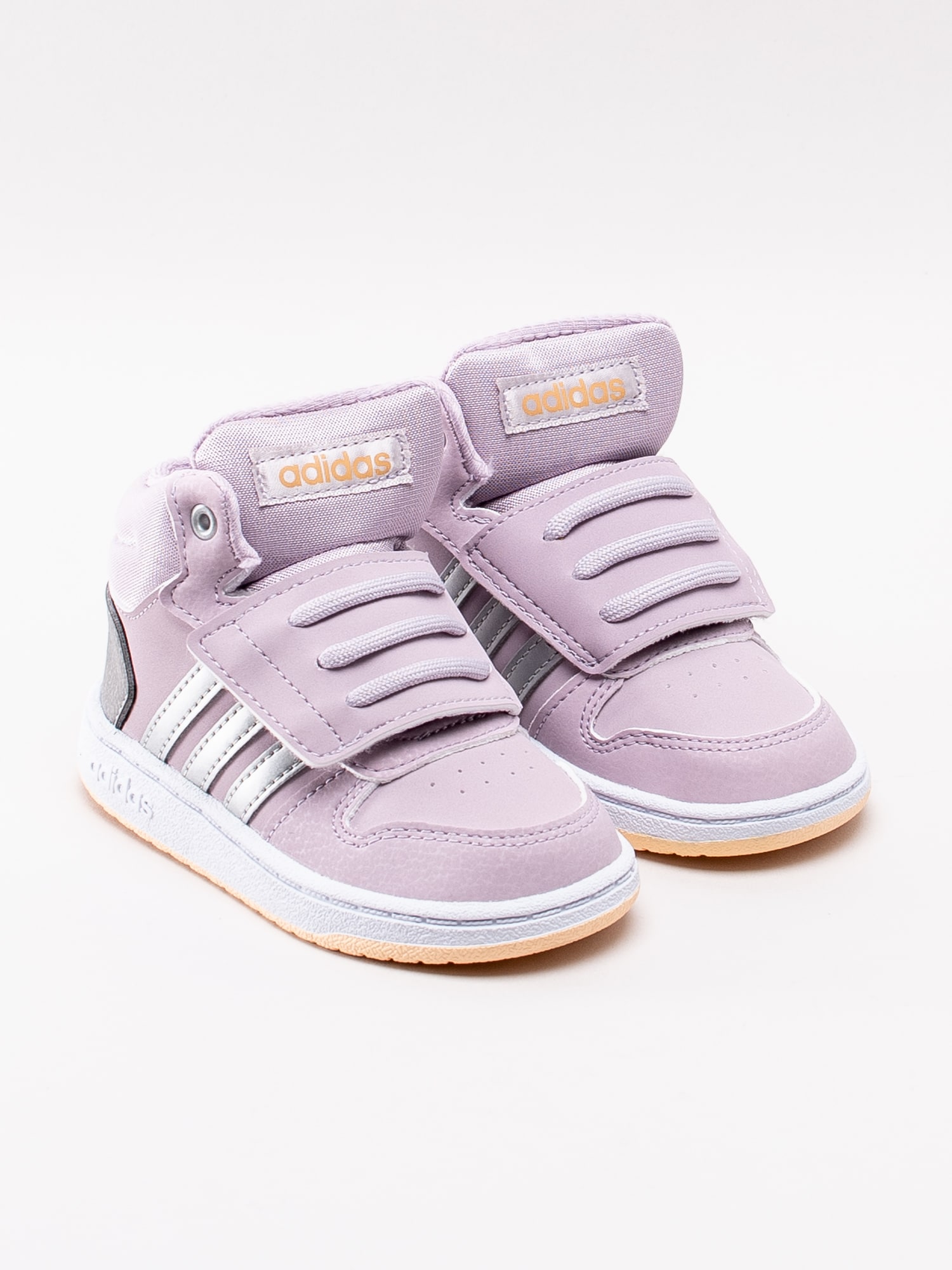 56193007 Adidas Hoops Mid 2.0 Infant EE9602 lila höga sneakers för små barn-3