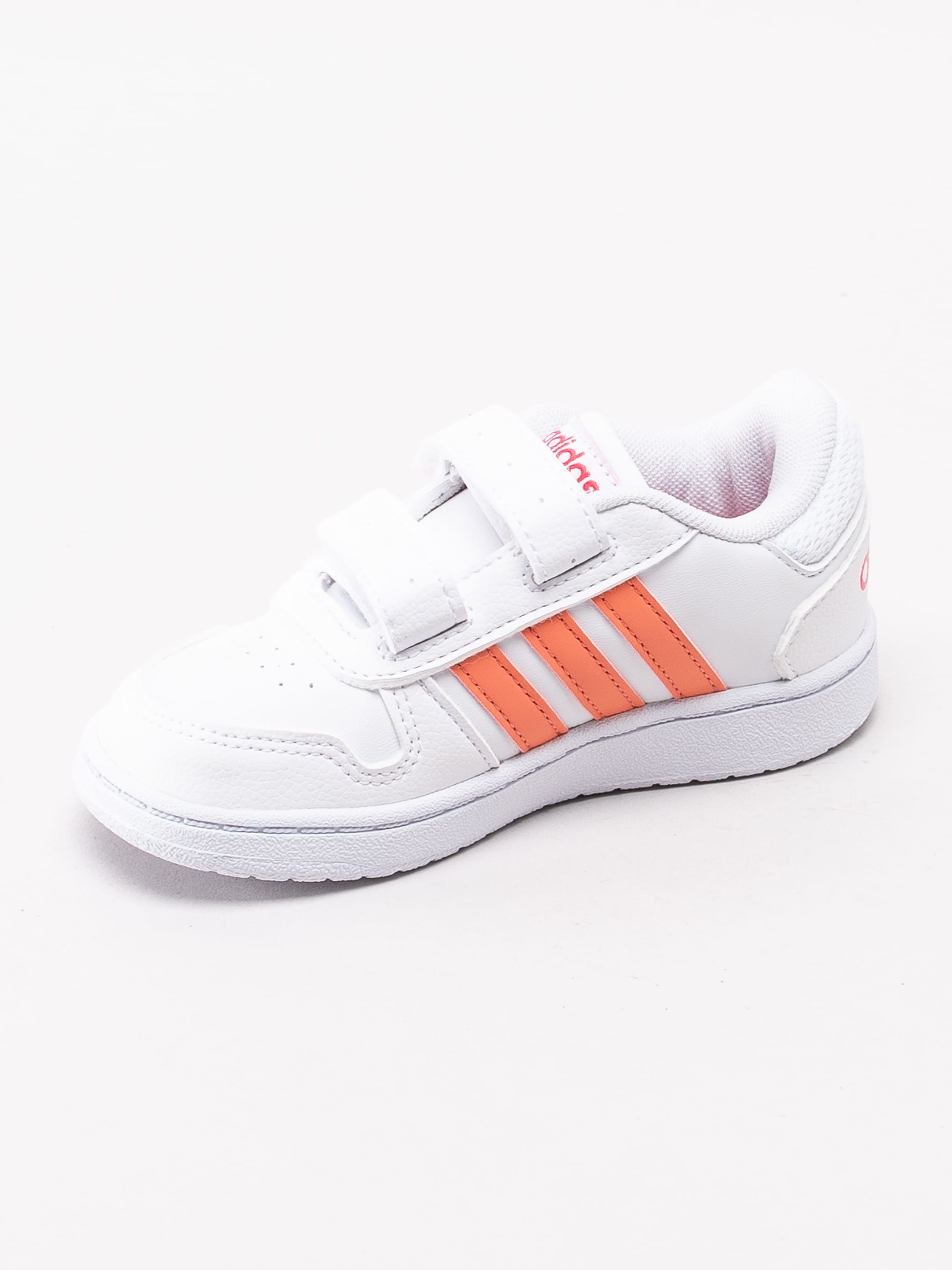 56193010 Adidas Hoops 2.0 Infant EE6730 vita sneakers med rosa band-2