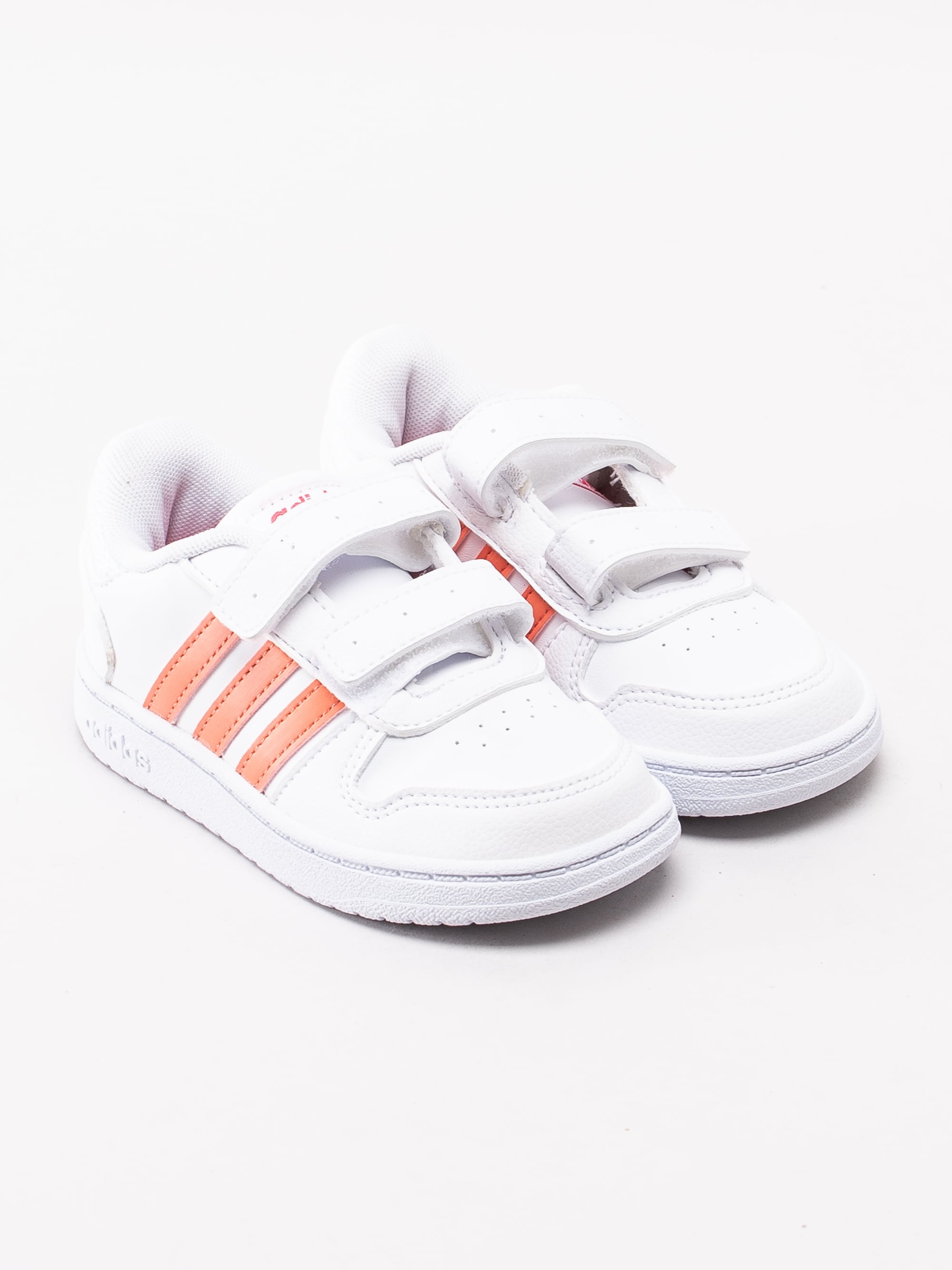 56193010 Adidas Hoops 2.0 Infant EE6730 vita sneakers med rosa band-3