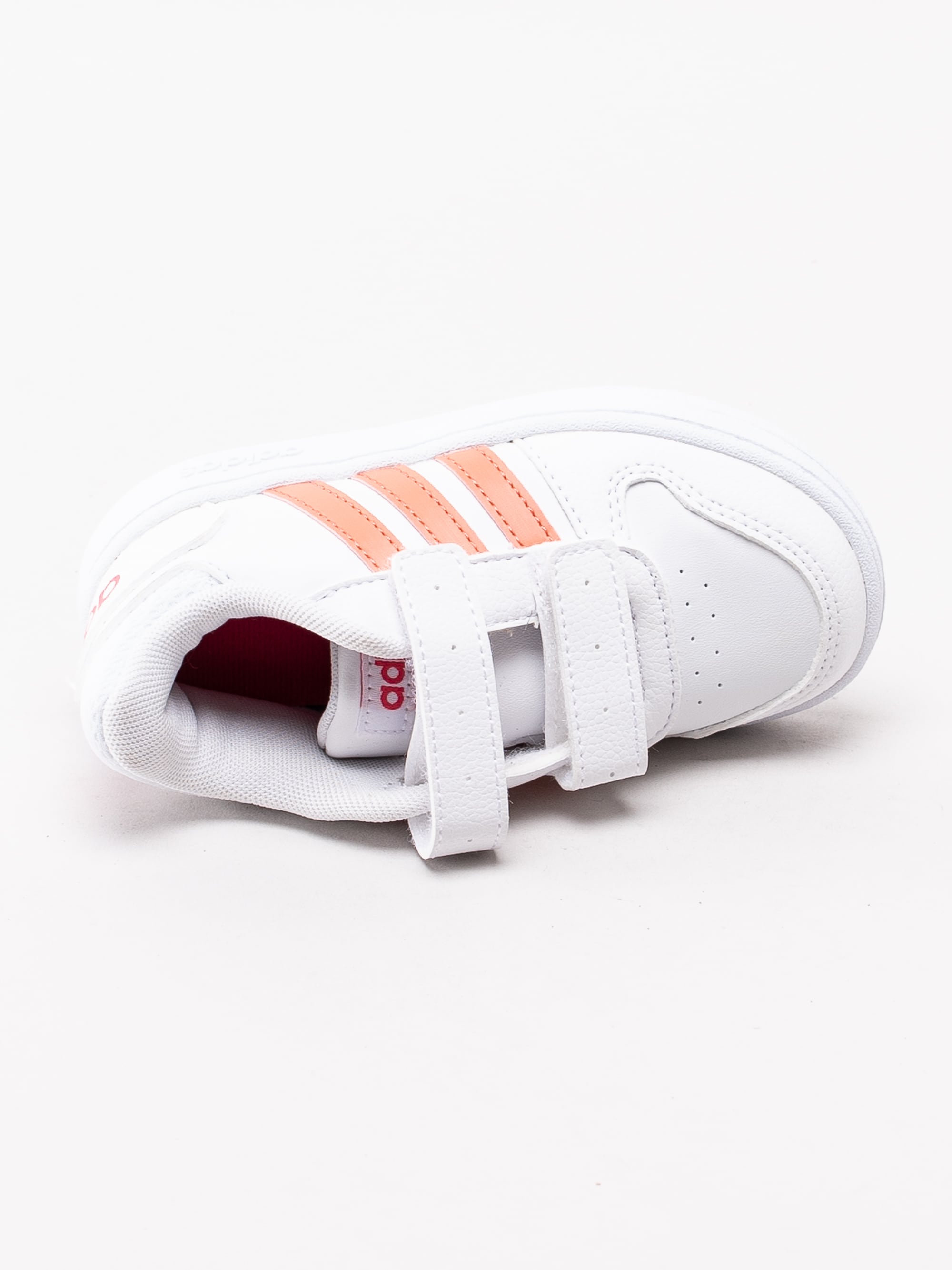56193010 Adidas Hoops 2.0 Infant EE6730 vita sneakers med rosa band-4
