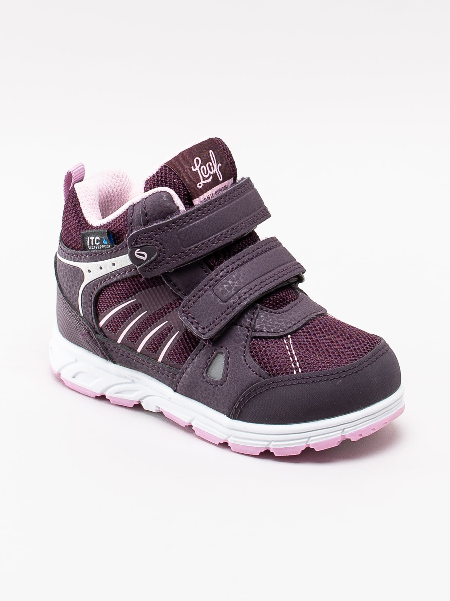 56193027 Leaf Drammen WP Dark Lilac mörklila vattentäta fodrade höstkängor-1