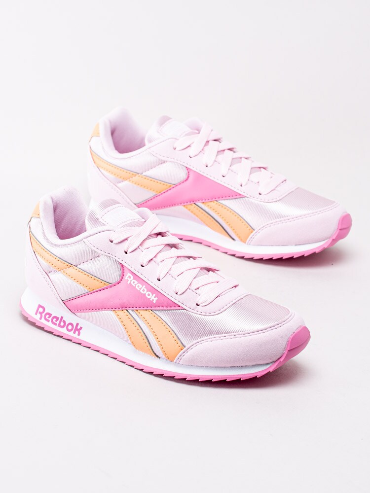 56201006 Reebok Royal CL Jog 2 EF3384 Rosa glänsande sportiga sneakers för juniorer-6