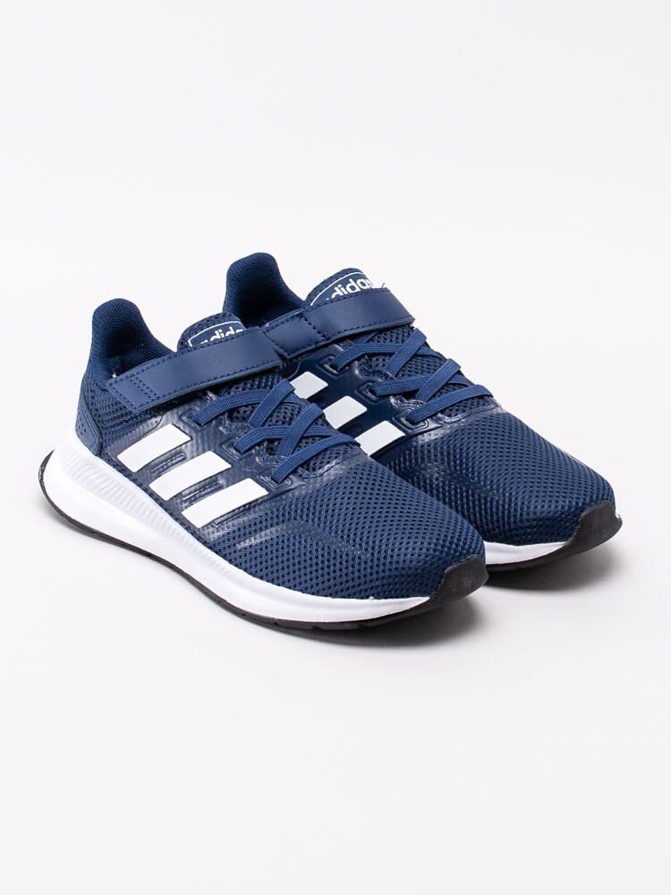 56201027 Adidas RunFalcon Kids EG6147 mörkblå sportskor med resårsnörning och kardborre-3