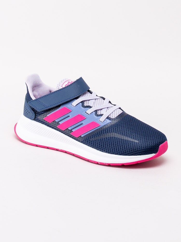 56201028 Adidas RunFalcon Kids EG6148 Mörkblå sportskor med resårsnörning och kardborre-1