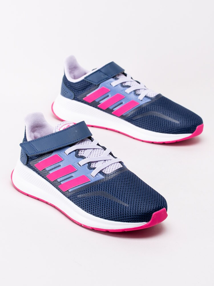 56201028 Adidas RunFalcon Kids EG6148 Mörkblå sportskor med resårsnörning och kardborre-6