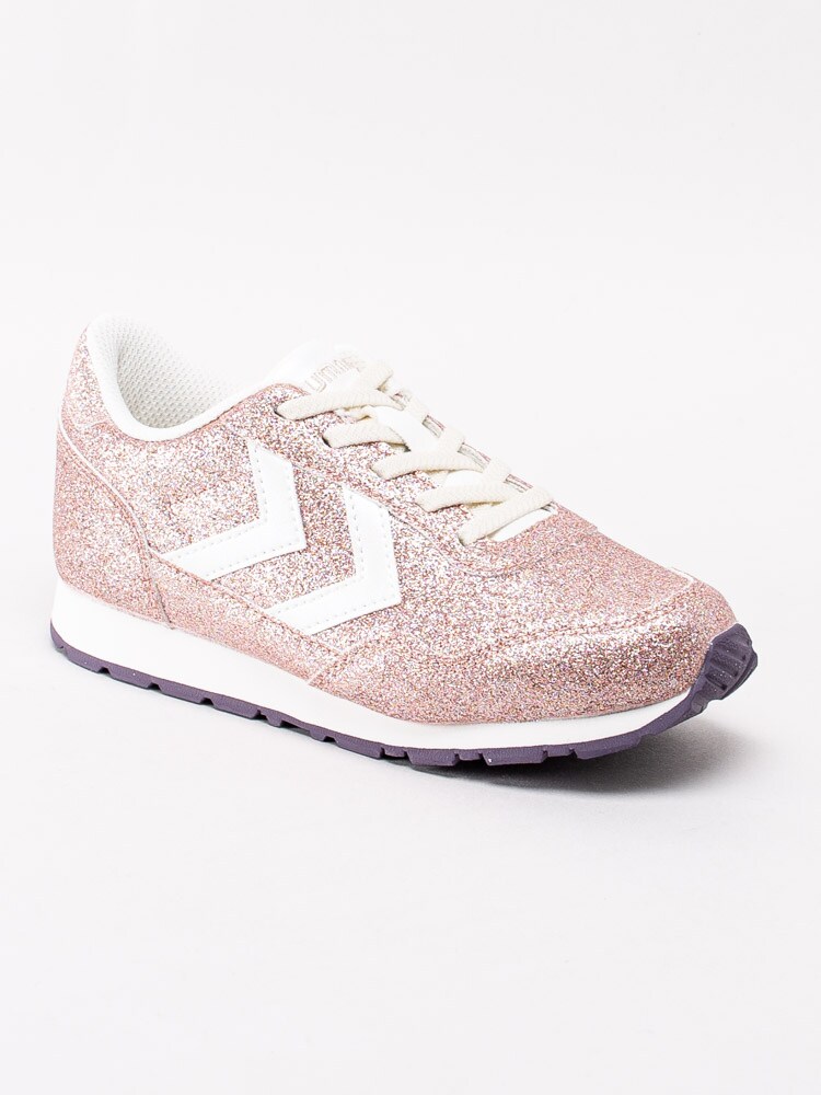 56201046 Hummel Reflex Glitter Junior 205767-5028 Rosa glittriga retrosneakers-1