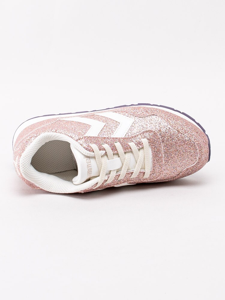 56201046 Hummel Reflex Glitter Junior 205767-5028 Rosa glittriga retrosneakers-4