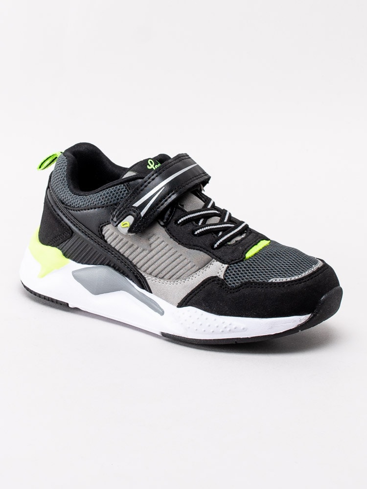 56201078 Leaf Matvik LMATV201H-BLACK Svarta sportiga chunky sneakers-1