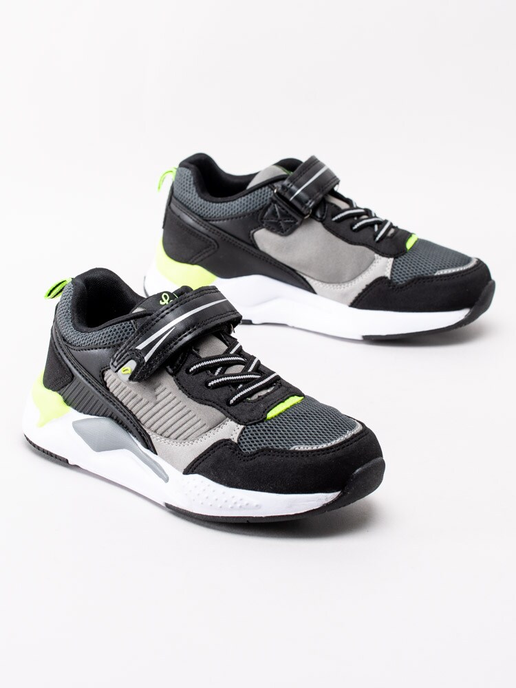 56201078 Leaf Matvik LMATV201H-BLACK Svarta sportiga chunky sneakers-6