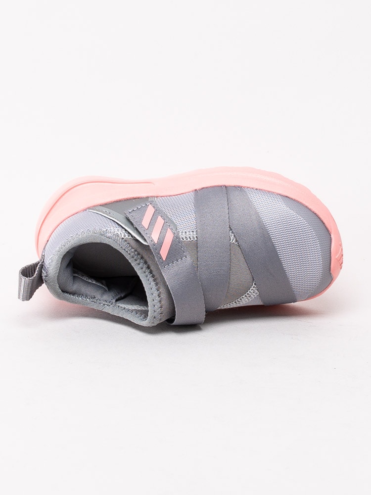 56203004 Adidas FortaRun X Infant FV3471 Grå sportskor med rosa detaljer-4