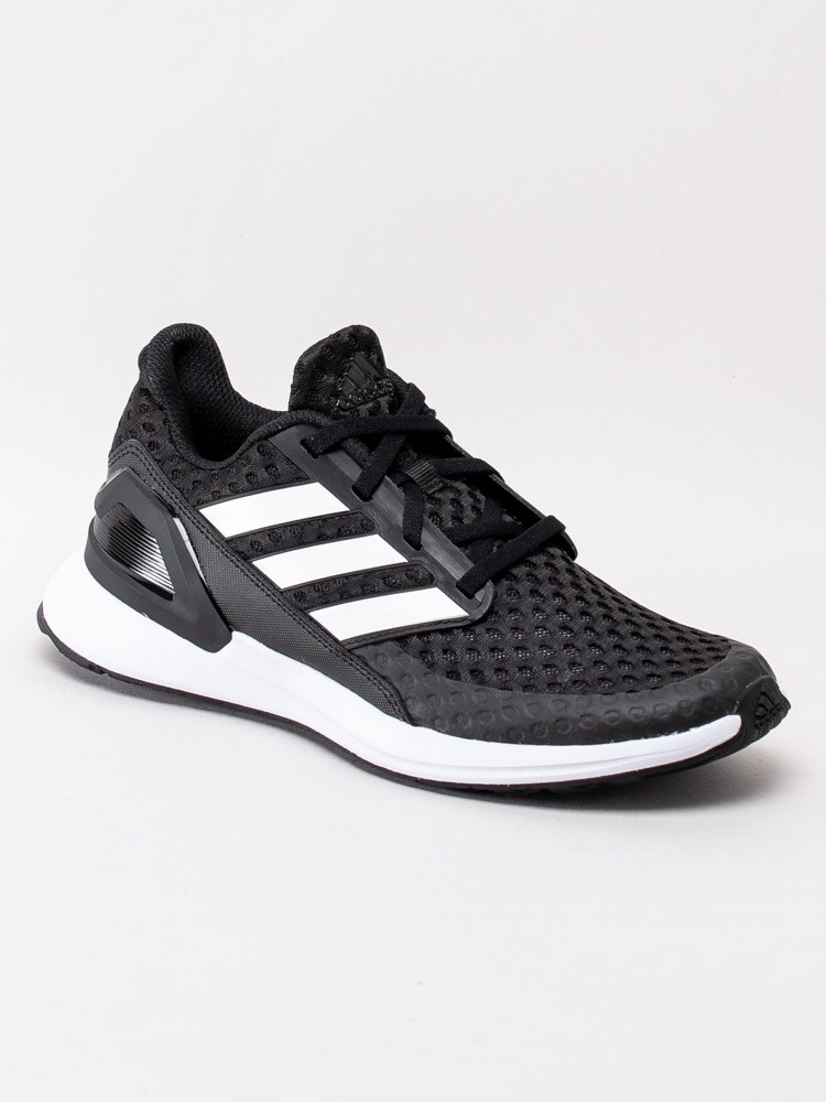 56203010 Adidas Core Black EF9242 Snygga sportskor med vita stripes -1