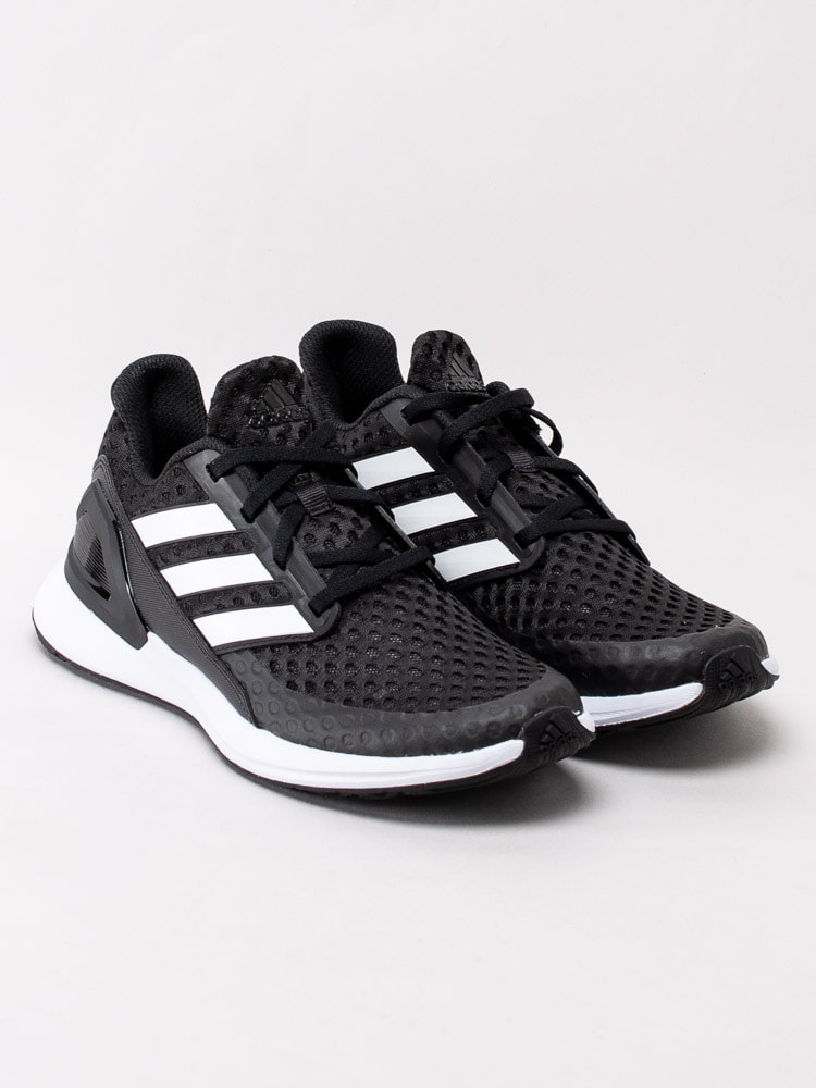 56203010 Adidas Core Black EF9242 Snygga sportskor med vita stripes -3