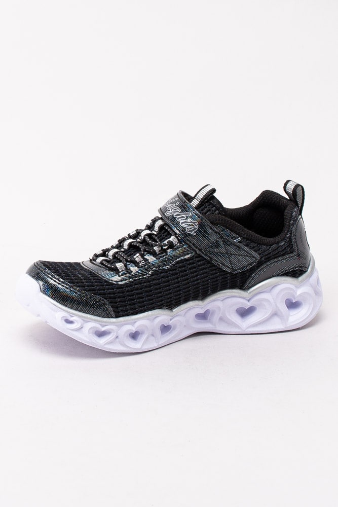 56203035 Skechers S Lights Flashy Flash 664125L-BLK Black Svarta skor med blå och rosa blink-2