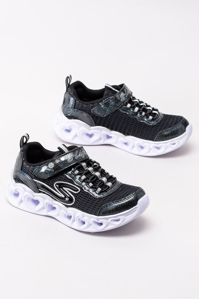 56203035 Skechers S Lights Flashy Flash 664125L-BLK Black Svarta skor med blå och rosa blink-6