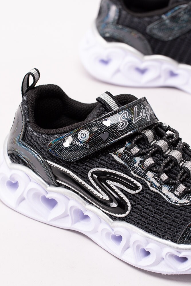 56203035 Skechers S Lights Flashy Flash 664125L-BLK Black Svarta skor med blå och rosa blink-7