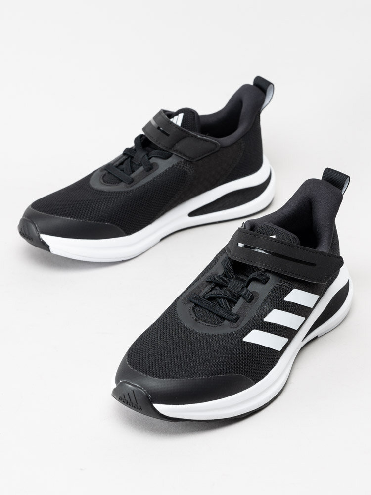 Adidas - FortaRun EL Kids - Svarta sportskor med vita stripes
