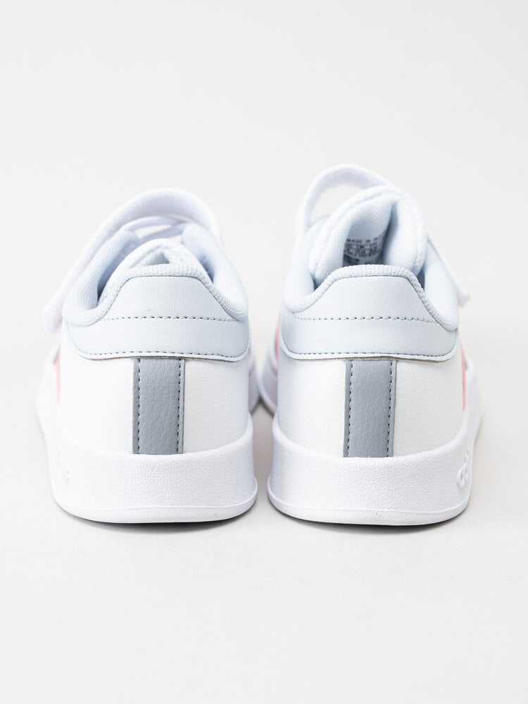 Adidas - Breaknet C - Vita sneakers med rosa stripes