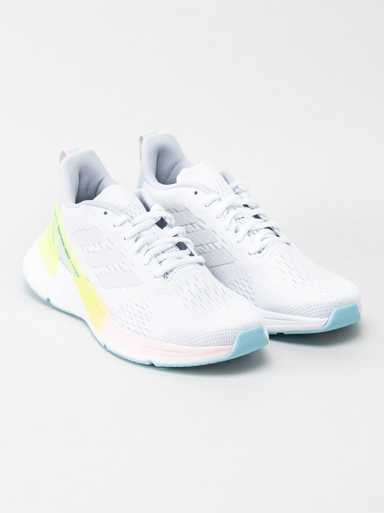 Adidas - Response Super J - Grå sportskor med gula och rosa detaljer