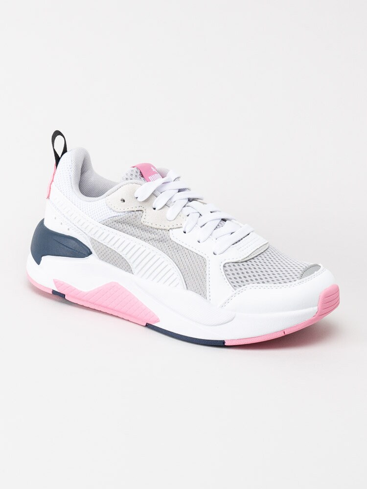 Puma - X-Ray Jr - Vita sneakers med rosa och blå detaljer