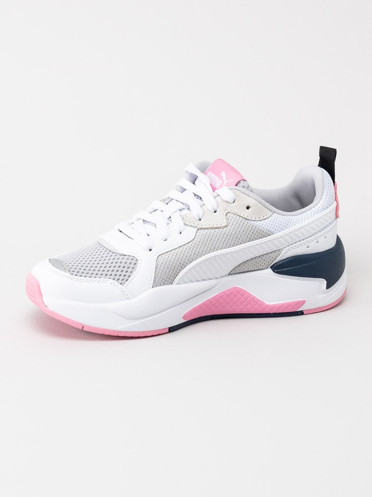 Puma - X-Ray Jr - Vita sneakers med rosa och blå detaljer
