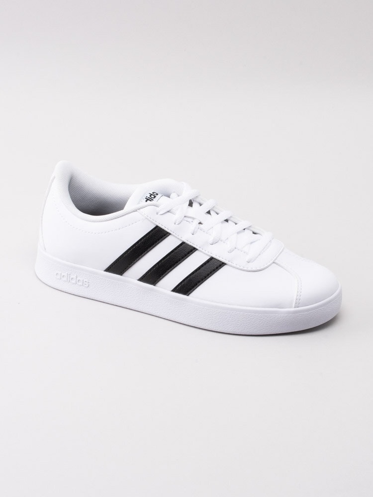 Adidas - VL Court 2.0 Kids - Vita sneakers i veganskt skinn