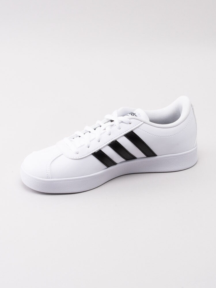 Adidas - VL Court 2.0 Kids - Vita sneakers i veganskt skinn