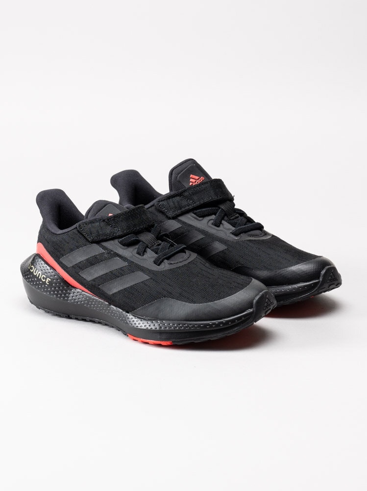 Adidas - EQ21 Run EL K - Svarta sportiga sneakers med röda detaljer