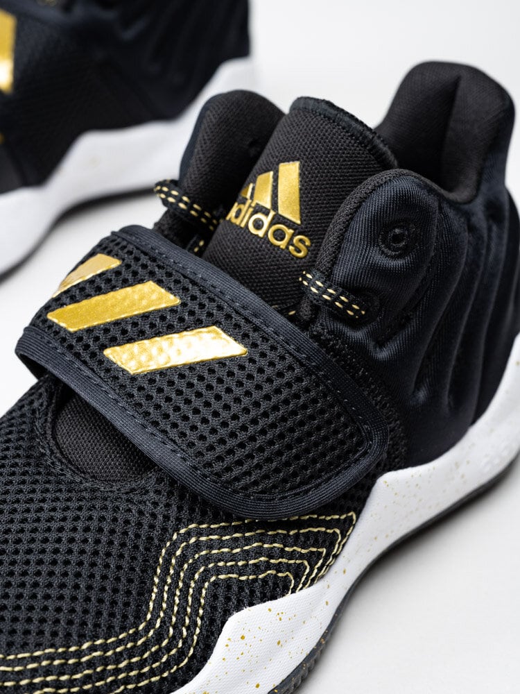 Adidas - Deep Threat Primeblue C - Svarta höga sportskor med gulddetaljer