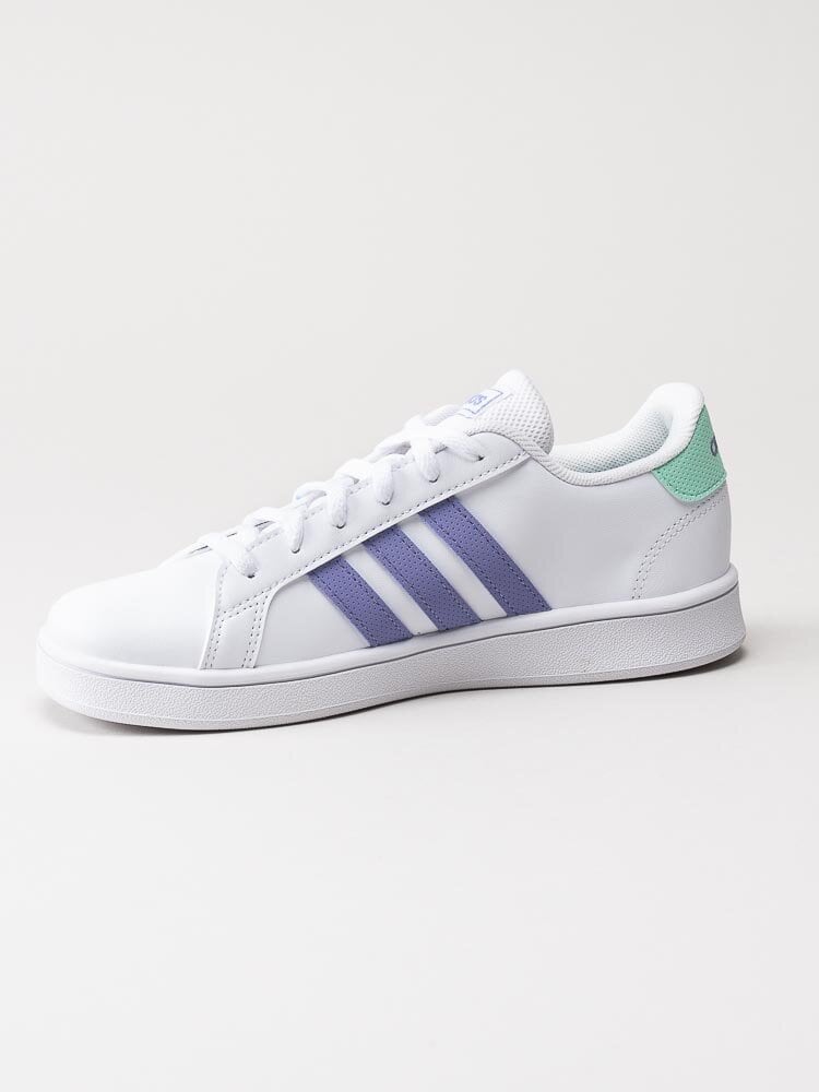 Adidas - Grand Court K - Vita sneakers med lila stripes