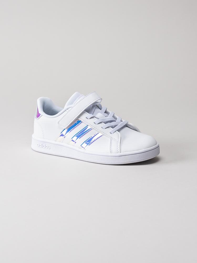 Adidas - Grand Court C - Vita sneakers med skimrande stripes