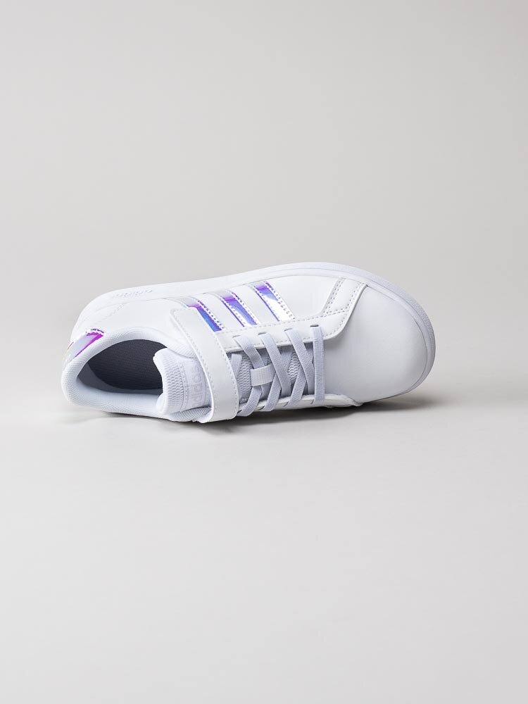Adidas - Grand Court C - Vita sneakers med skimrande stripes