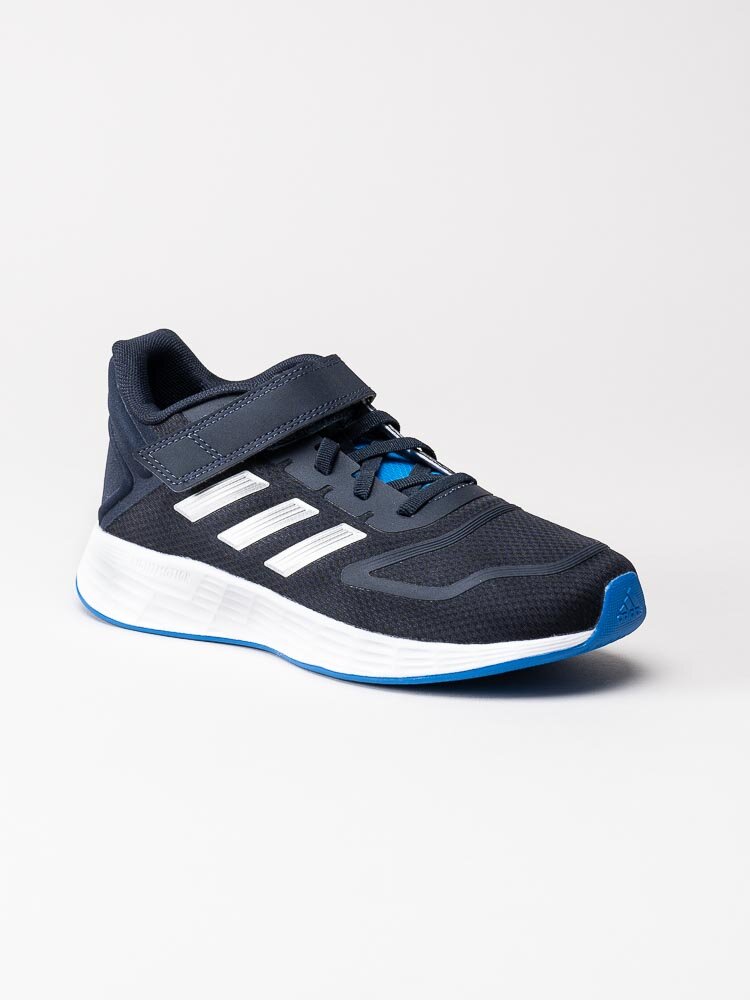 Adidas - Duramo 10 El K - Mörkblå sneakers med silverfärgade stripes