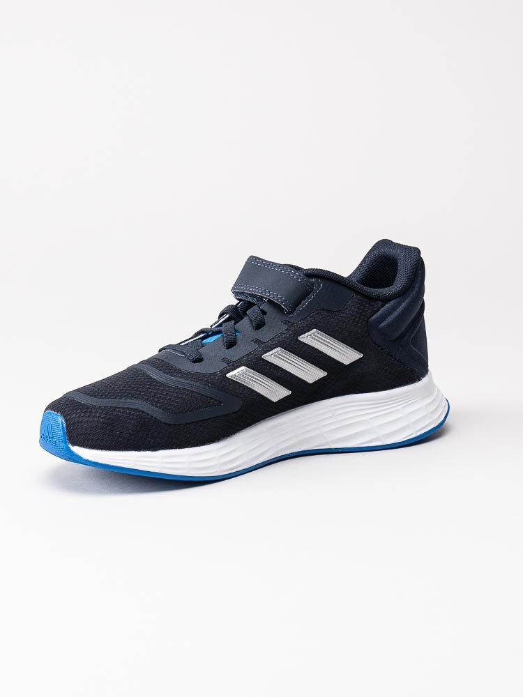 Adidas - Duramo 10 El K - Mörkblå sneakers med silverfärgade stripes