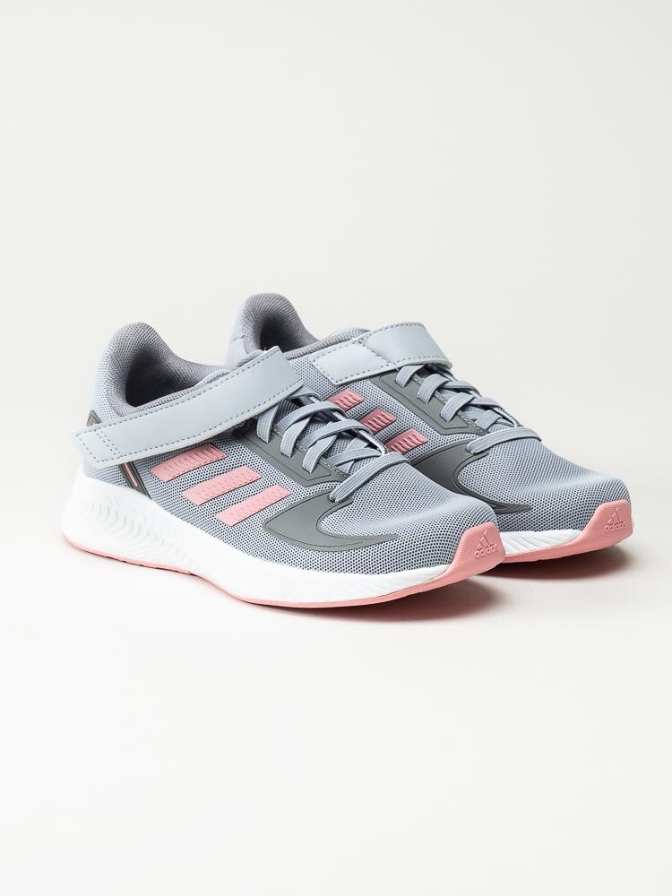 Adidas - RUNFALCON 2.0 C - Grå sneakers med rosa stripes