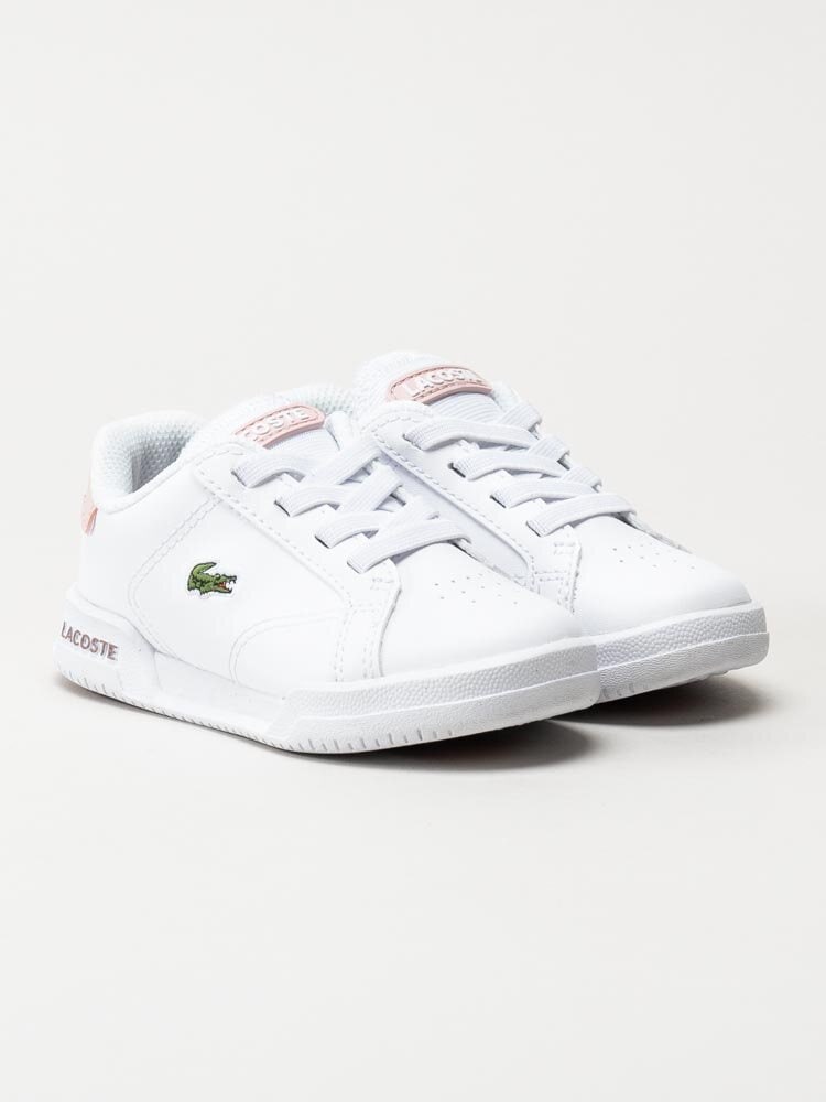Lacoste - Twin Serve 0721 1 - Vita sneakers med rosa detaljer