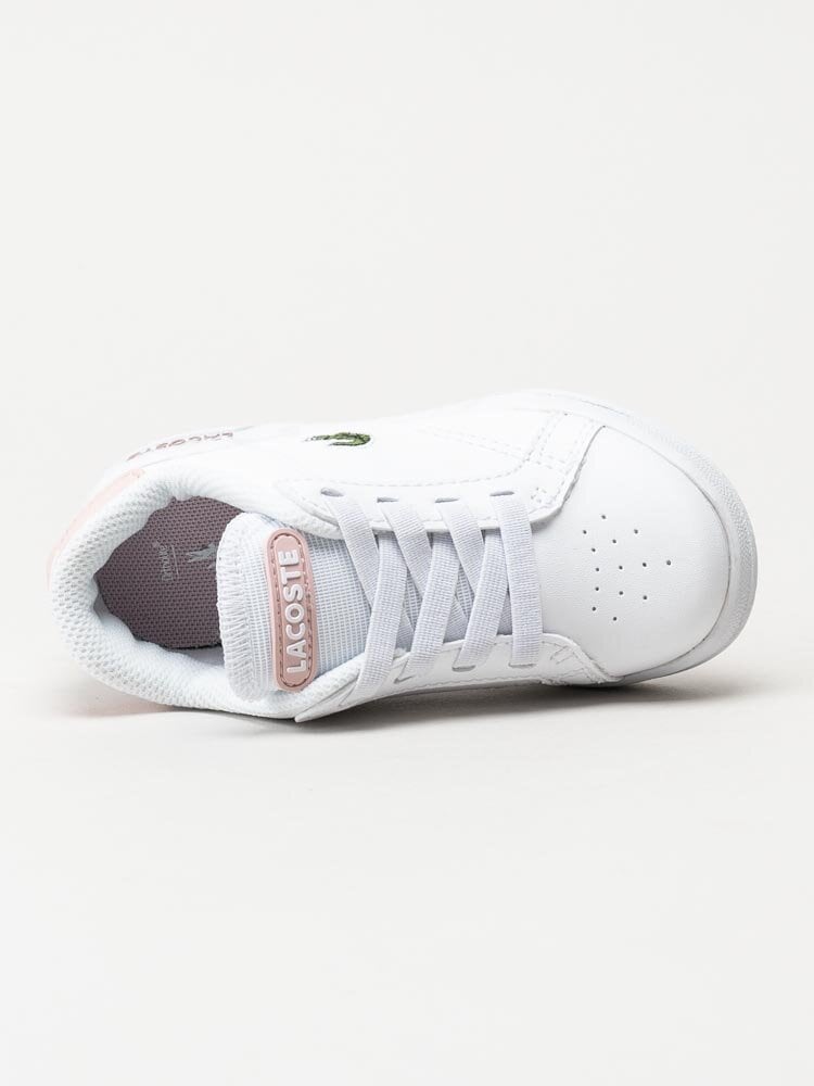 Lacoste - Twin Serve 0721 1 - Vita sneakers med rosa detaljer