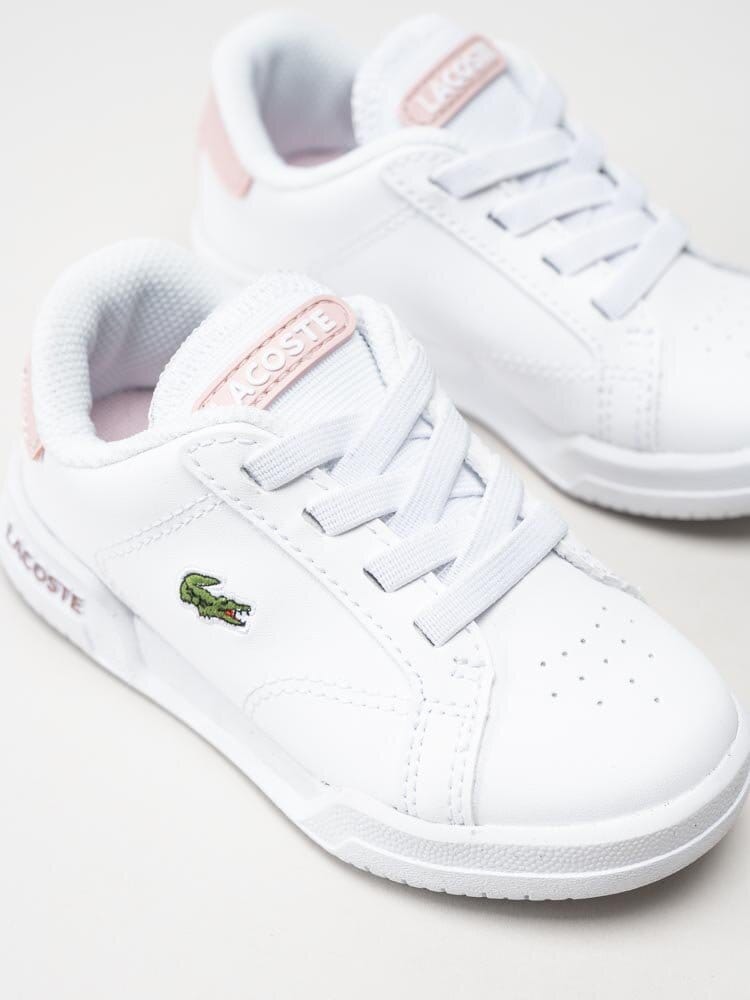 Lacoste - Twin Serve 0721 1 - Vita sneakers med rosa detaljer