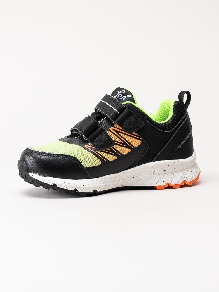 Leaf - Kuova - Svarta sneakers med orange och gröna detaljer