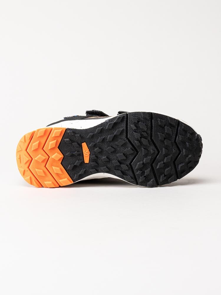 Leaf - Kuova - Svarta sneakers med orange och gröna detaljer