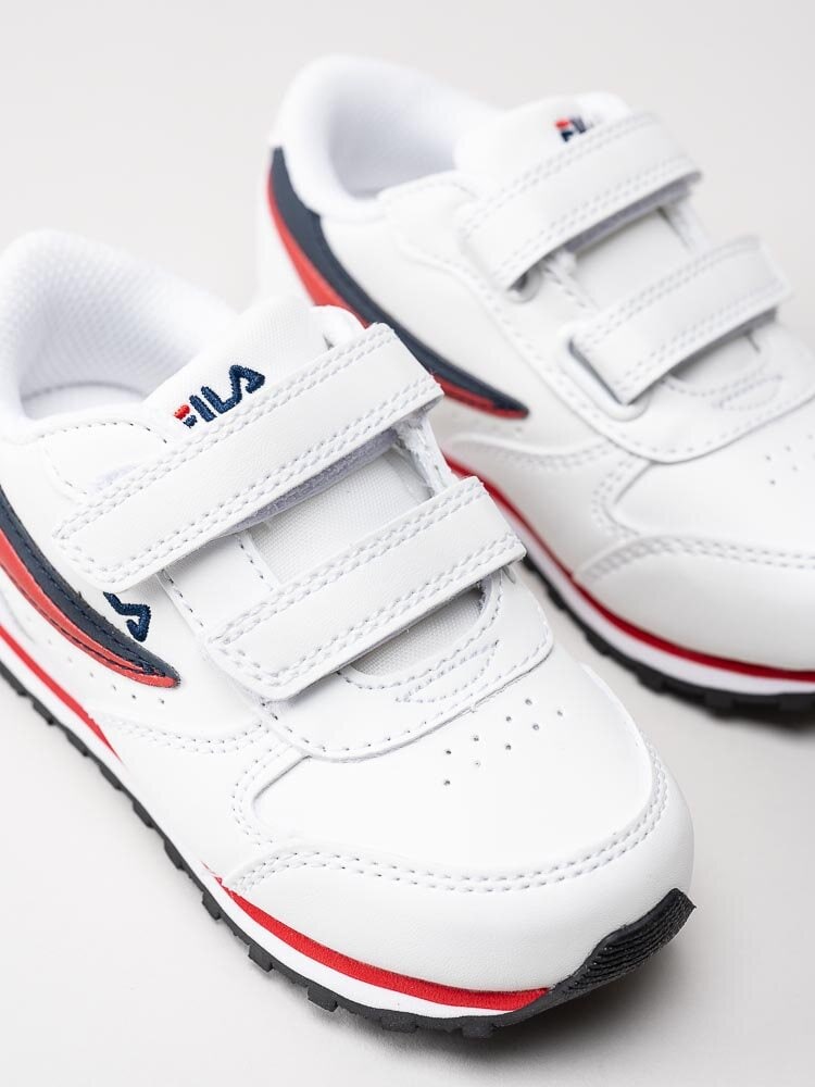 FILA - Orbit Velcro Infants - Vita sneakers med blå och röda partier
