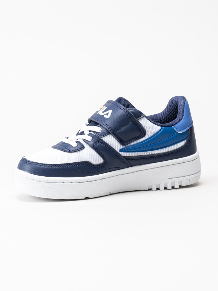 FILA - Fxventuno Velcro Kids - Vita och blå sneakers i syntet