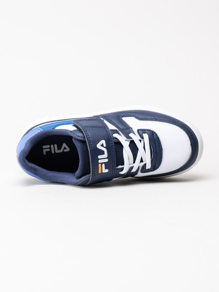 FILA - Fxventuno Velcro Kids - Vita och blå sneakers i syntet