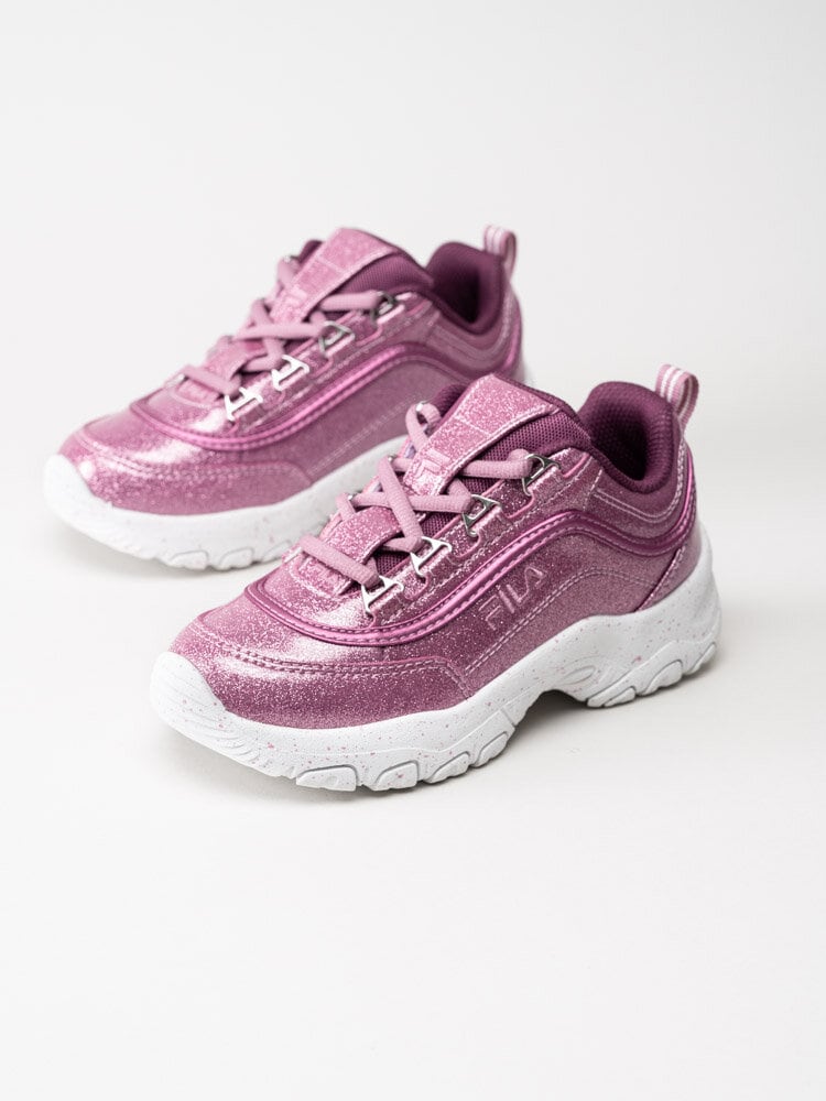 FILA - Strada F Low Kids - Rosa glittriga 90-tals sneakers