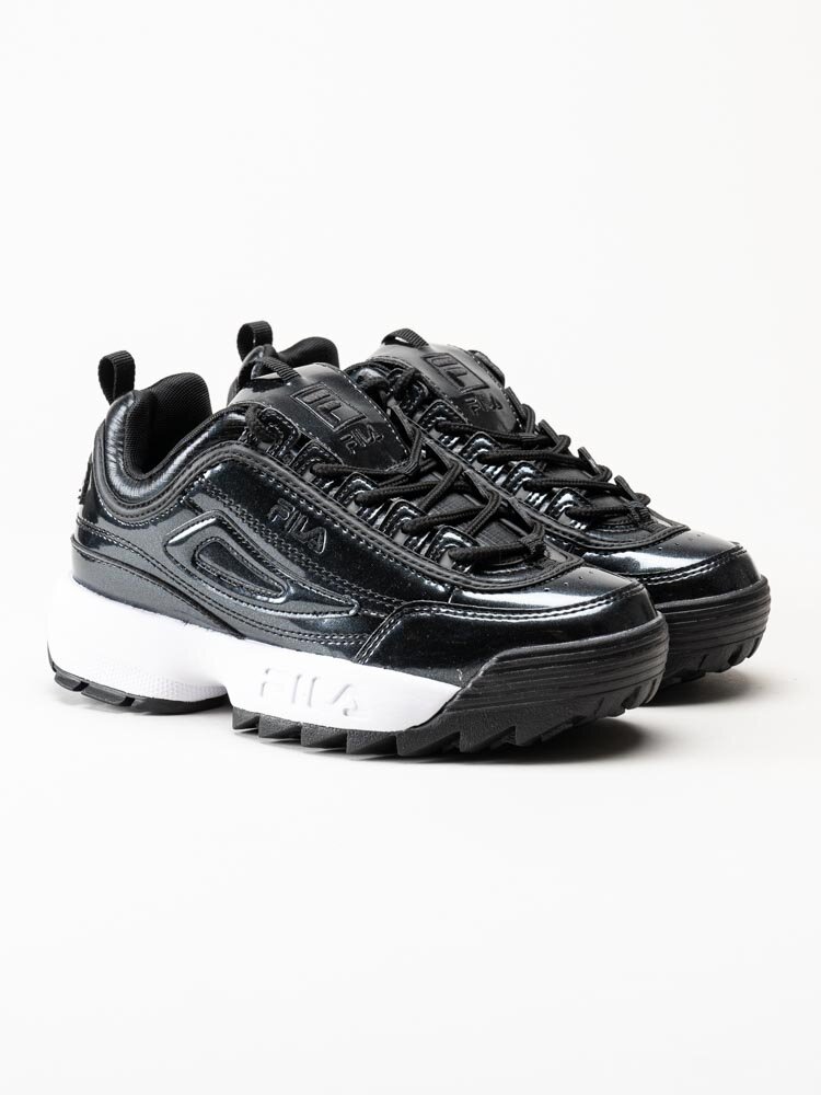 FILA - Disruptor F Teens - Svarta glittriga 90-tals sneakers