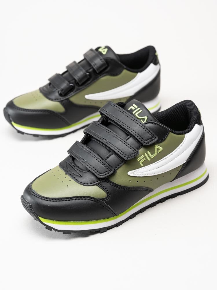 FILA - Orbit Velcro Low Kids - Gröna retrosneakers