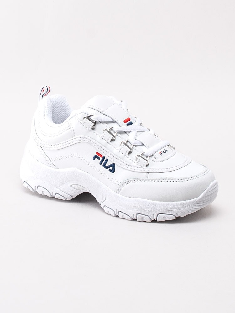FILA - Strada Low Kids - Vita 90-tals sneakers med broderad logga